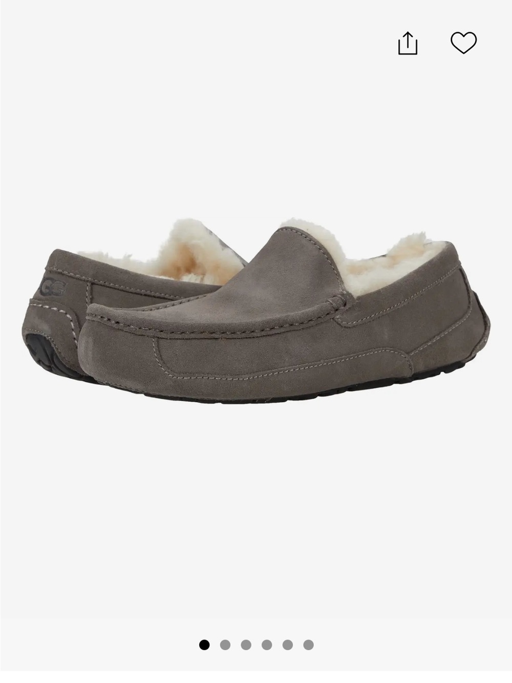 UGG Men's Taupe Suede Shearling-Lined Driving Moccasins. Excellent condition